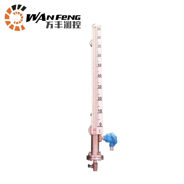側(cè)裝式磁翻板液位計(jì)，帶遠(yuǎn)傳磁翻板液位計(jì)