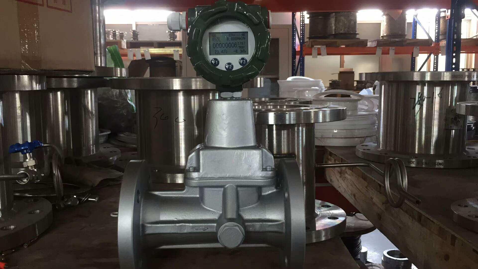 鋁合金殼體旋進旋渦流量計（電池供電），介質：氮氣